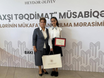 “Ən Yaxşı Təqdimat” müsabiqəsinin qalibi olan Beyləqanlı gənc mükafatlandırılıb!