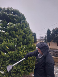 Beyləqanda təmizlik işləri hava şəraitindən asılı olmayaraq davam edir