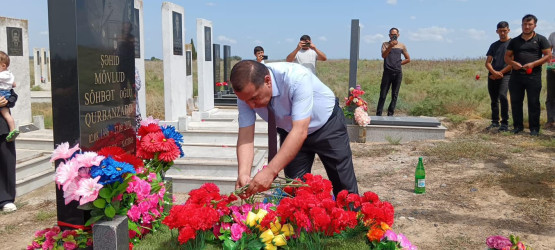 Şəhid Qurbanzadə Mövlud Söhbət oğlunun cənnətdəki doğum günü qeyd olunmuşdur.