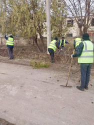 Beyləqan şəhərində abadlıq və təmizlik işləri davam etdirilir