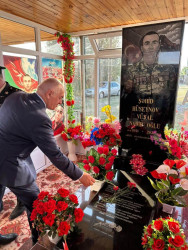 Anım Günü ərəfəsində Bahar və Qəhrəmanlı qəsəbələrində şəhid məzarları ziyarət olunub