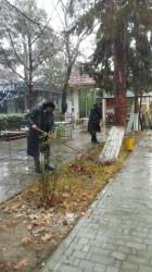 Beyləqanda təmizlik işləri hava şəraitindən asılı olmayaraq davam edir