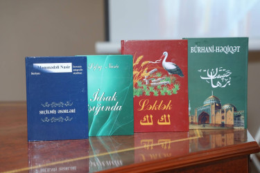 Beyləqan rayonunun ziyalılarından, filologiya üzrə fəlsəfə doktoru, publisist-tədqiqatçı Şəfəq Nasirin müəllifi olduğu “Ləklək” və “İdrak işığında” kitablarının, eləcə də “Bürhani-həqiqət” məcmuəsinin təqdimat mərasimi mayın 22-də Qərbi Azərbaycan İcmasında keçirilib.