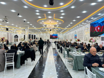 Martın 18-də Beyləqan rayonunda müqəddəs Ramazan ayı münasibətilə 400 nəfərlik iftar süfrəsi təşkil olunub.