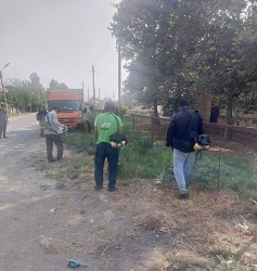 Beyləqan şəhərində abadlıq işləri davam etdirilir.