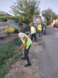 Beyləqan şəhərində abadlıq işləri davam etdirilir.