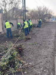 Beyləqan şəhərində abadlıq və təmizlik işləri davam etdirilir