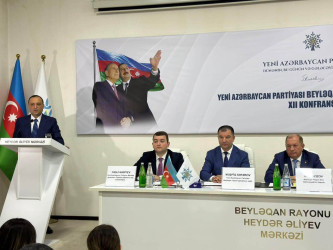 Yeni Azərbaycan Partiyası Beyləqan rayon təşkilatının XII hesabat konfransı keçirilib.