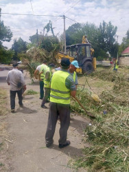 Beyləqan şəhəri ərazisində yerləşən daha bir suvarma kanalında bərpa və təmizlik işləri aparılıb