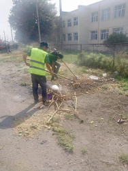 Beyləqan şəhərində abadlıq işləri davam etdirilir.