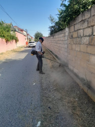 Beyləqan şəhərinin bir neçə küçəsində abadlıq-təmizlik işləri görülüb