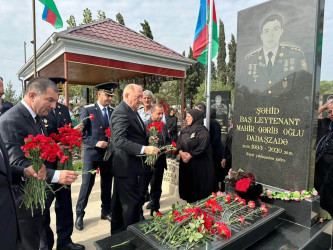 27 Sentyabr – Anım Günü ilə əlaqədar Beyləqan rayonunda Vətən müharibəsi şəhidlərinin əziz xatirəsi ehtiramla yad edilib.