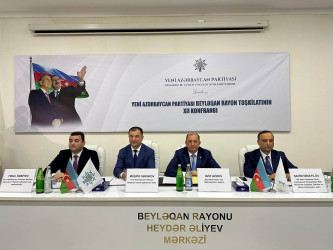 Yeni Azərbaycan Partiyası Beyləqan rayon təşkilatının XII hesabat konfransı keçirilib.