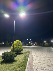 Beyləqan şəhərində Mədəniyyət və istirahət parkının işıqlandırma sistemi yenilənib