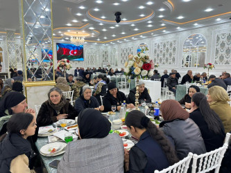 Martın 18-də Beyləqan rayonunda müqəddəs Ramazan ayı münasibətilə 400 nəfərlik iftar süfrəsi təşkil olunub.