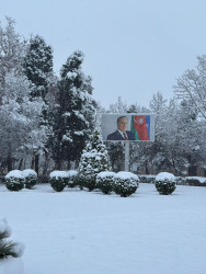 Beyləqan rayonu 2026-cı ilin ilk qarını qarşılayıb