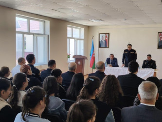 Beyləqanda məktəblilərlə narkomaniya, erkən nikahlar və dini radikalizm mövzusunda maarifləndirici tədbirlər keçirilib