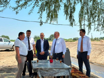 Beyləqanda “Köhnə Xanqızı və P-0 kanalının yenidən qurulması” layihəsi çərçivəsində görülən işlərlə tanışlıq olub