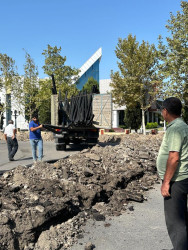 Heydər Əliyev  prospektində hava elektrik xətləri yeraltı kabel xətti ilə əvəzlənir.