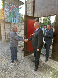 Bahar və Qəhrəmanlı qəsəbəsində şəhid məzarları və onların ailələri ziyarət olunub.