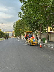 Beyləqan şəhərinin Heydər Əliyev prospektində, eləcə də digər şəhərdaxili küçə və kəndlərarası yollarda yol nişanlanma işləri aparılıb.