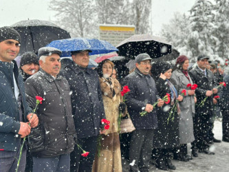 Beyləqanda 20 Yanvar şəhidlərinin xatirəsi ehtiramla yad edilib