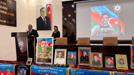 “Ordun varsa, yurdun var!” layihəsi çərçivəsində şəhid Abbaslı Munisin xatirəsinə həsr olunmuş tədbir keçirilib