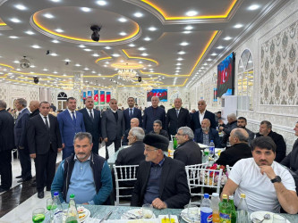 Martın 18-də Beyləqan rayonunda müqəddəs Ramazan ayı münasibətilə 400 nəfərlik iftar süfrəsi təşkil olunub.