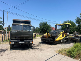 Beyləqan şəhəri Habil Hacıyev küçəsində asfaltlanma işləri yekunlaşıb