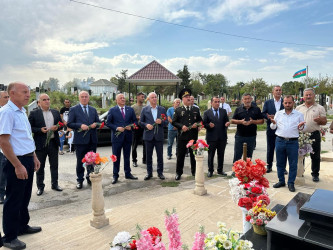 Şəhid Dəmirov Siyahim Əlizamin oğlunun mövlud günü məzarı başında qeyd olunub.