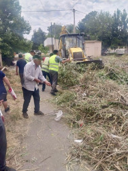 Beyləqan şəhəri ərazisində yerləşən daha bir suvarma kanalında bərpa və təmizlik işləri aparılıb