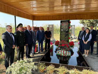 “27 Sentyabr - Anım Günü” ərəfəsində rayonun Bünyadlı, Qaralılar və İmamverdili kəndlərində şəhid məzarları ziyarət edilib.