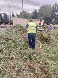 Beyləqan şəhəri ərazisində yerləşən daha bir suvarma kanalında bərpa və təmizlik işləri aparılıb