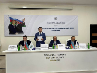 Yeni Azərbaycan Partiyası Beyləqan rayon təşkilatının XII hesabat konfransı keçirilib.