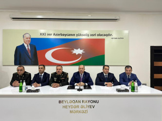 Beyləqanda Səfərbərlik və Hərbi Xidmətə Çağırış üzrə Dövlət Xidmətinin yaradılmasının ildönümü qeyd olunub