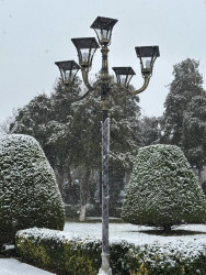 Mədəniyyət və istirahət parkında yeni işıq dirəkləri qurlaşdırılıb.