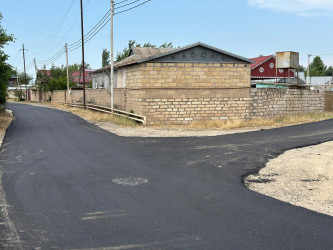 Beyləqan şəhəri Habil Hacıyev küçəsində asfaltlanma işləri yekunlaşıb