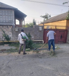 Beyləqan şəhərində abadlıq işləri davam etdirilir.