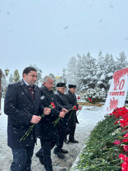 Beyləqanda 20 Yanvar şəhidlərinin xatirəsi ehtiramla yad edilib