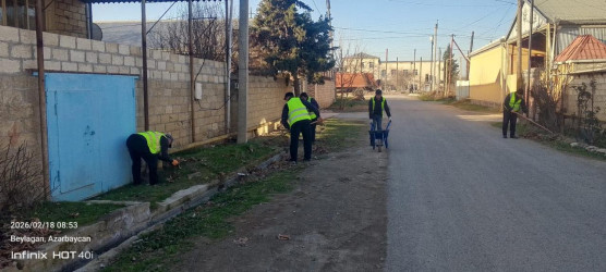 Beyləqanda abadlıq və təmizlik işləri mütəmadi xarakter daşıyır