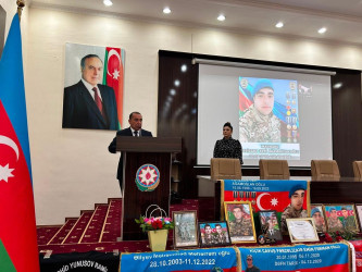 Beyləqanda antiterror şəhidi Fəti Fətizadənin xatirəsinə həsr olunmuş tədbir keçirilib