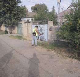 Beyləqan şəhərində abadlıq işləri davam etdirilir.