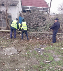 Beyləqan şəhərinin küçələrində təmizlik və abadlıq işləri aparılır