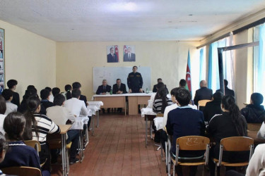 Beyləqanda məktəblilərlə maarifləndirici görüşlər keçirilib