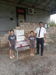 Beyləqanda şəhid övladlarına məktəbli ləvazimatları təqdim olunub
