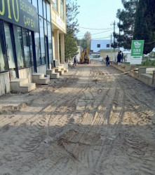Beyləqan şəhərinin bu hissələrində bərpa-quruculuq işləri aparılır