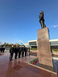 Beyləqanda Ədliyyə işçilərinin peşə bayramı münasibətilə Heydər Əliyevin abidəsi ziyarət olunub