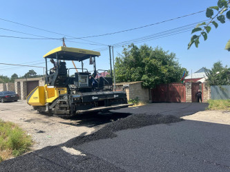 Beyləqan şəhəri Habil Hacıyev küçəsində asfaltlanma işləri yekunlaşıb