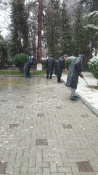 Beyləqanda təmizlik işləri hava şəraitindən asılı olmayaraq davam edir