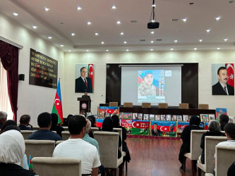 Beyləqanda antiterror şəhidi Fəti Fətizadənin xatirəsinə həsr olunmuş tədbir keçirilib